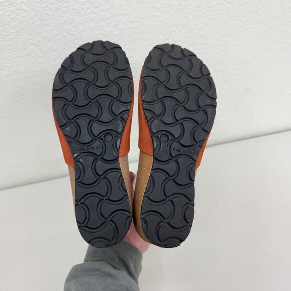 Marina Luna Suede Leather Wedge Comfort Slide Sandals Italy Made Shoes Womens 7 - Picture 8 of 8